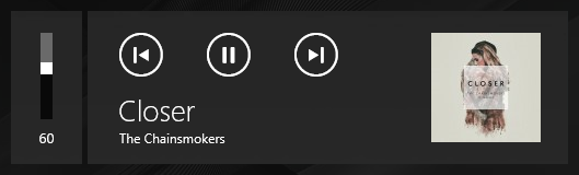Windows 10 media overlay