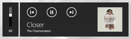 Windows 10 media overlay